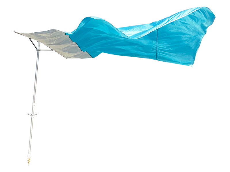 Ô dù bãi biển trang trí 2 gân 2,8 * 2,4M